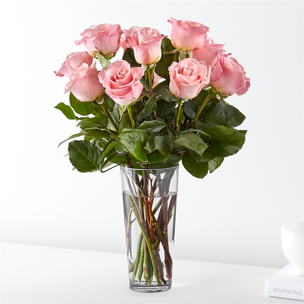Long Stem Pink Rose Bouquet – Citifloral, New York NY