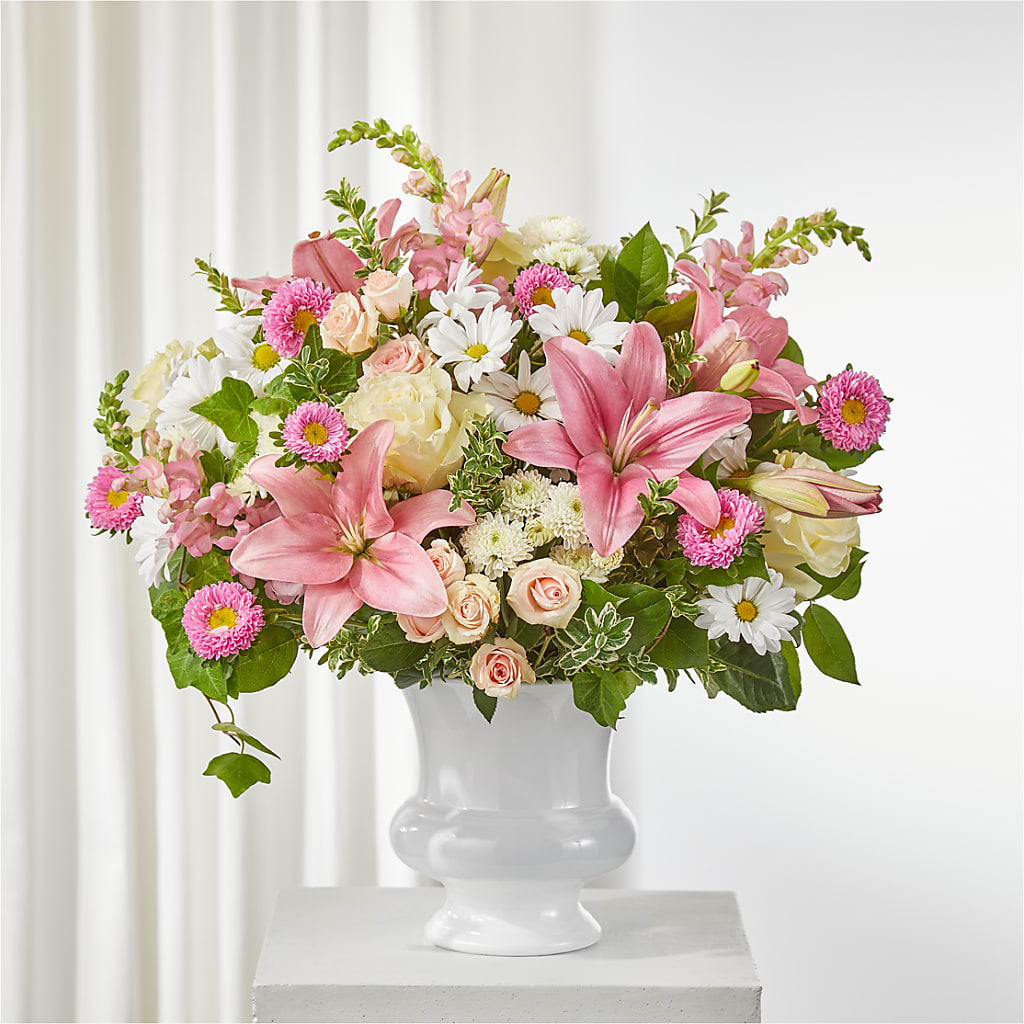 Empathetic Blooms Urn Arrangement – Citifloral, New York NY