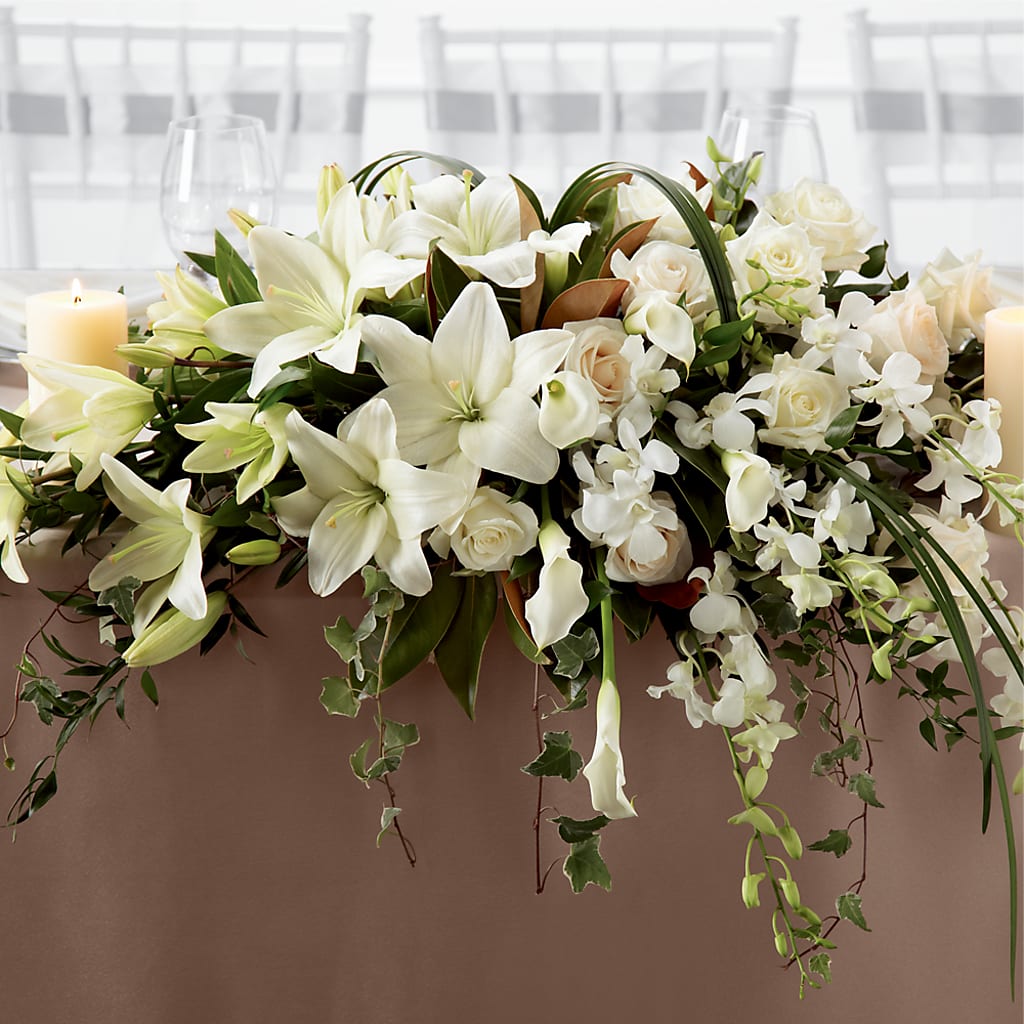 White Linen Arrangement – Citifloral, New York NY