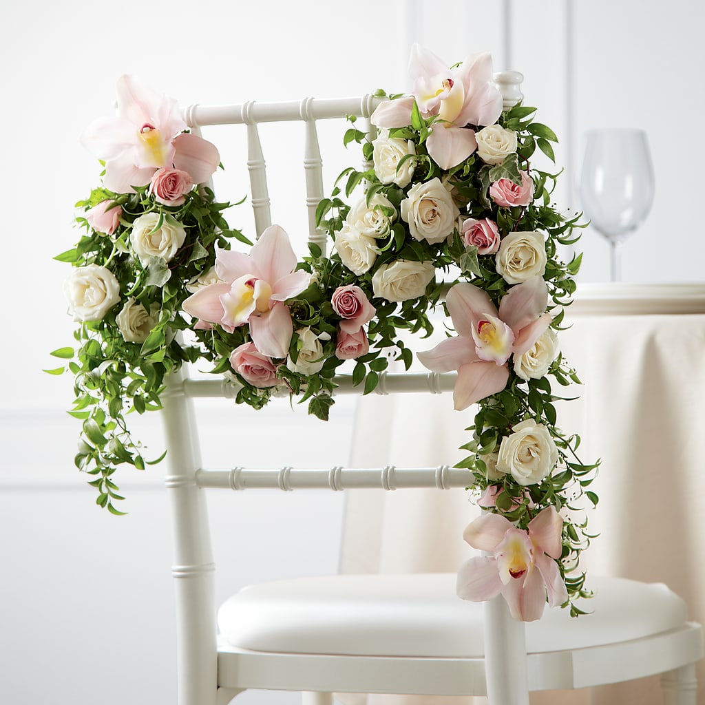 Orchid Rose Chair Décor – Citifloral, New York NY