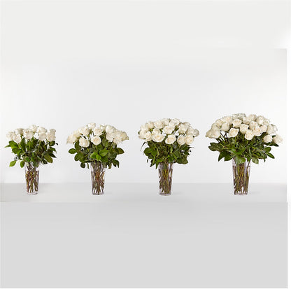 Long Stem White Rose Bouquet –  Citifloral, New York NY