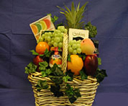 Kosher Fruit and Gourmet Gift Basket.