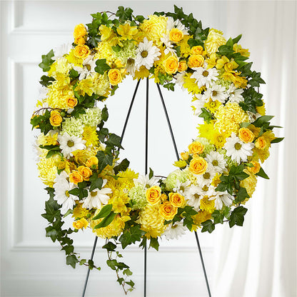 Golden Remembrance Wreath –  Citifloral, New York NY