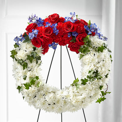 Patriotic Passion Wreath –  Citifloral, New York NY