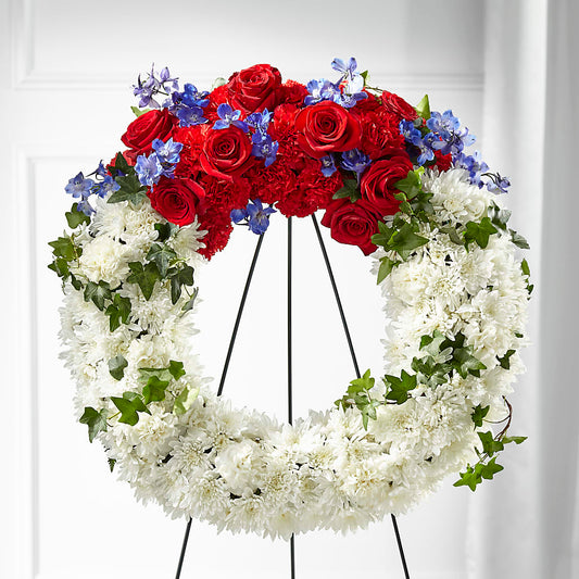 Patriotic Passion Wreath –  Citifloral, New York NY