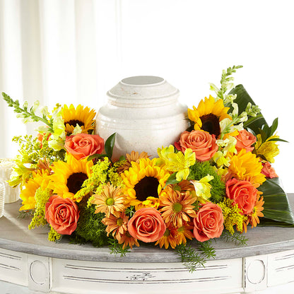 Faithful Sunflower Cremation Adornment –  Citifloral, New York NY