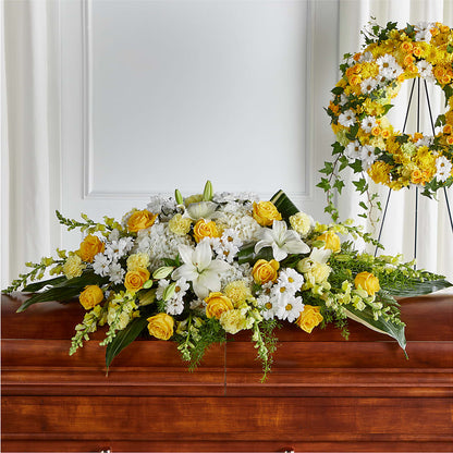 Golden Harmony Casket Spray –  Citifloral, New York NY