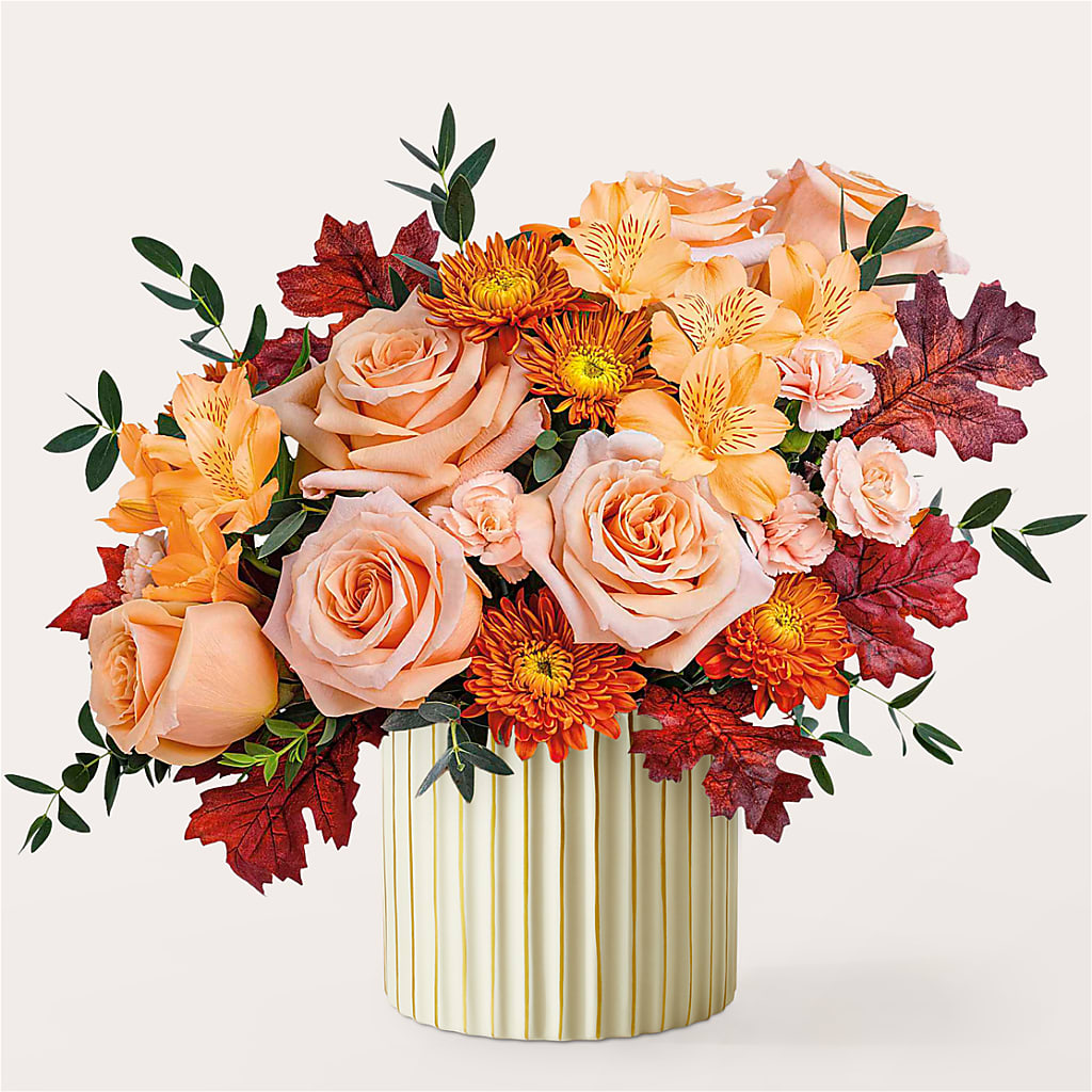 Spiced Latte Bouquet with Ivory Vase –  Citifloral, New York NY