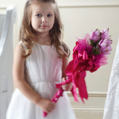 Sparkle Pink Flower Girl Bouquet –  Citifloral, New York NY